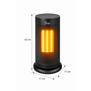 Chauffage électrique SIRGE Vulcano 2000 W | Télécommande et minuterie 12 heures