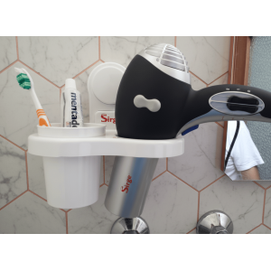 Support à ventouse pour sèche-cheveux | Organisateur de salle de bain sans perçage