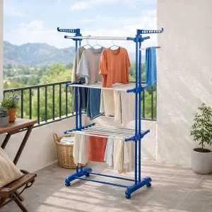 Tendedero de ropa tipo torre con ruedas y ahorro de espacio SIRGE Sandra