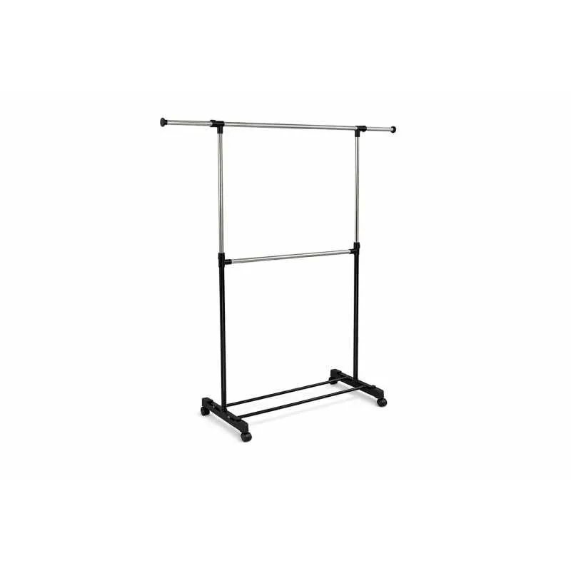SIRGE Adjustable Star Stainless Steel Telescopic Coat Rack with Wheels