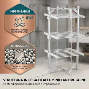 Séchoir à linge électrique chauffant pliable Sirge 220W