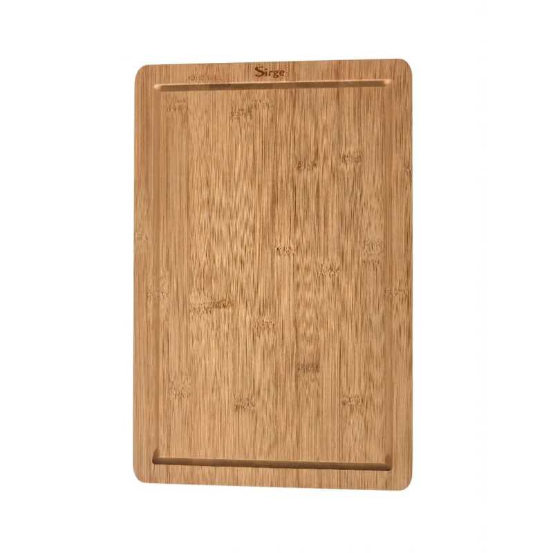 Tagliere in Bambù Grande Sirge 45 × 29,5 × 2 cm – Professionale con Scanalatura Raccoglisucchi