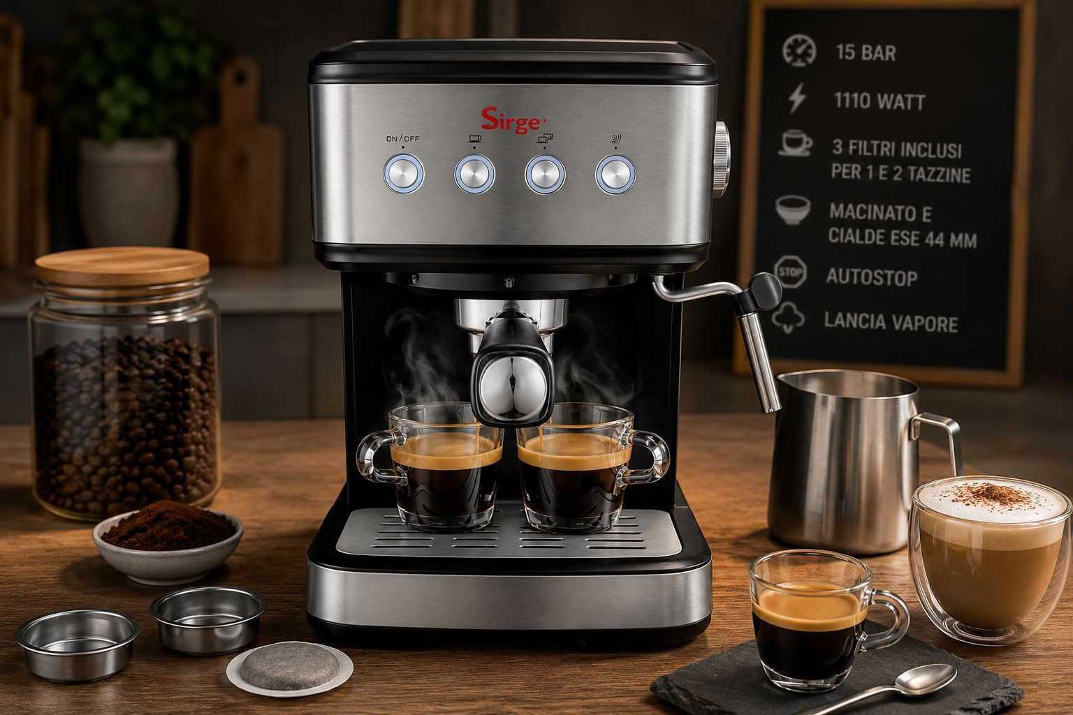 Cafetera LUSSY Sirge: ¿Por qué elegir entre café molido y cápsulas cuando puedes tener ambos?